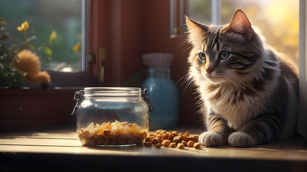写真 エフェメラル・エレガンス 3d 動的なシーンで美しい猫のレンダリング