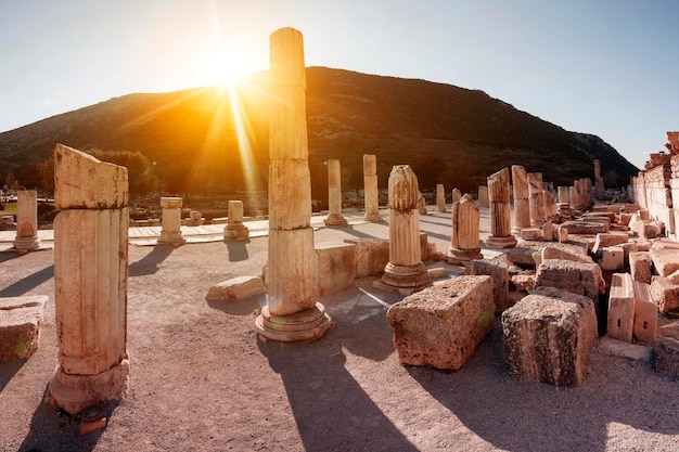 Ephesus ancient greek ruins in Anatolia Turkey