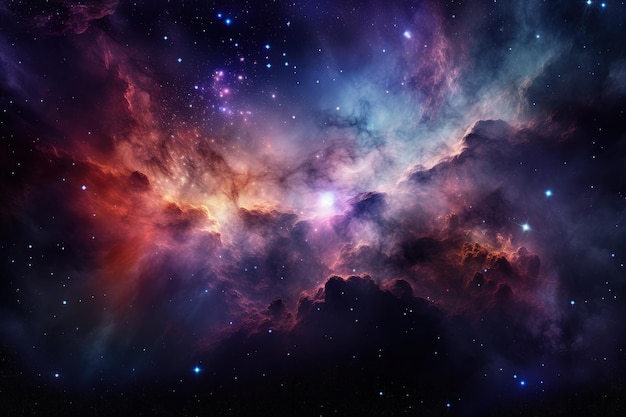 Фото Эпический абстрактный фон космической галактики генеративный ai