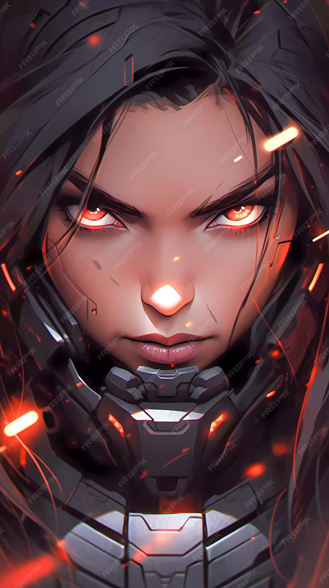 Premium AI Image | Epic Battle Anime Warrior Girl Ready for Combat AI 