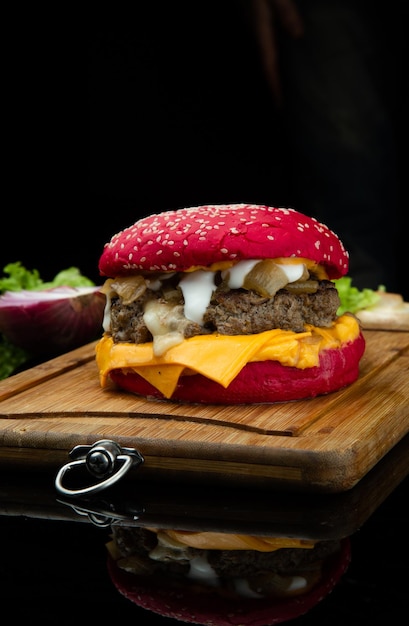 Foto epico ritratto di hamburger