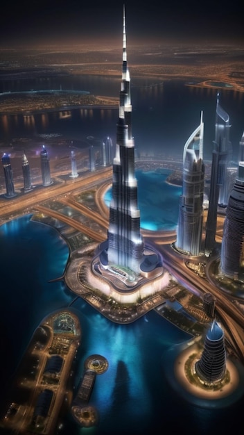 Epic Cinematography HyperRealistic Colors Illuminate Burj Khalifa in Dubai