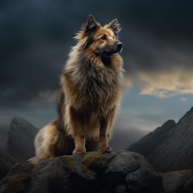 epic dog portrait