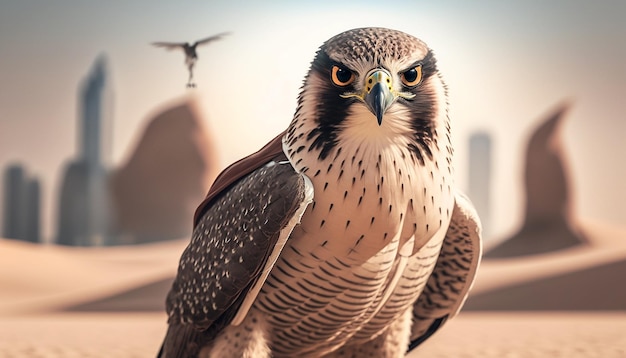 Epic falcon looking wallpaper image Ai generated art