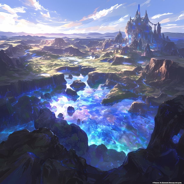 Epic Fantasy Landscape Illustration