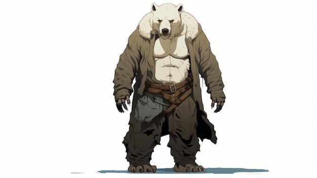 Epic Fantasy Polar Bear Art With Detailed Character Design