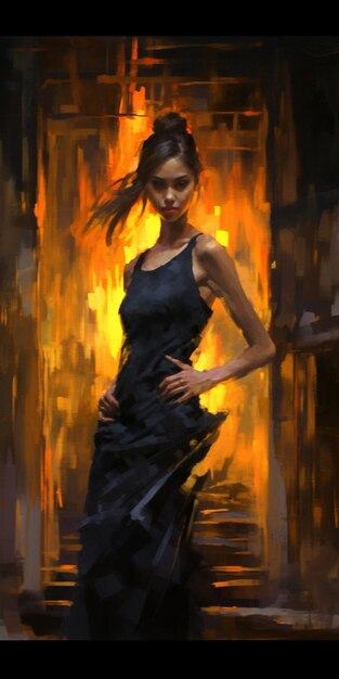 epic fantasy woman fire