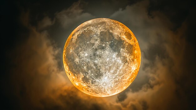 Photo epic full moon photgraphy though clouds