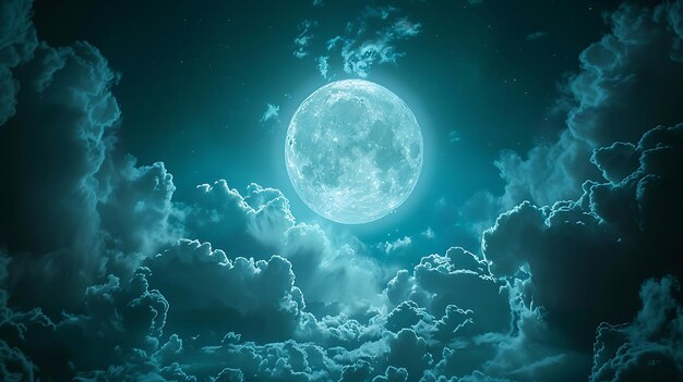 Epic Full Moon photgraphy though clouds