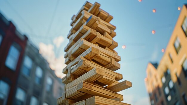 Epic Giant Jenga Tower