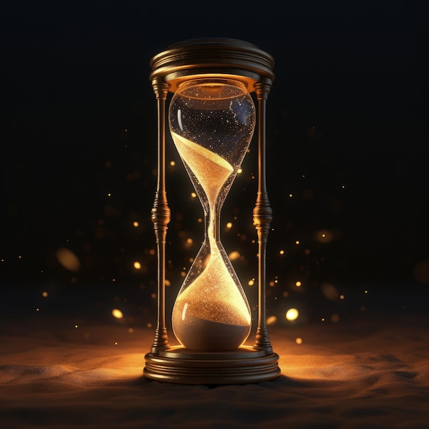 Epic Hourglass With Glowing Sand