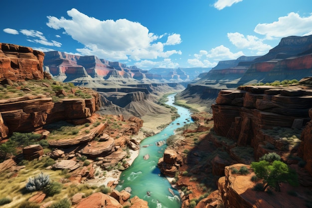 An epic journey through the grand canyon a glimpse into its vastness and majesty