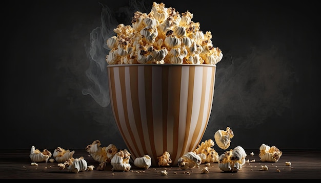 Epic Popcorn Fast Food Product Shot ジェネレーティブ AI