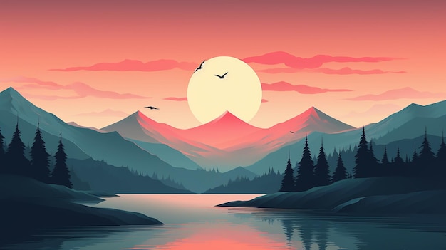 Premium Photo | Epic scene mountains vectorial