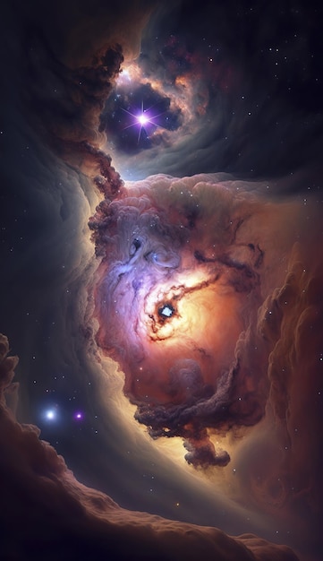 epic shot of planets and asteroids in nebulae galaxies clasters stars