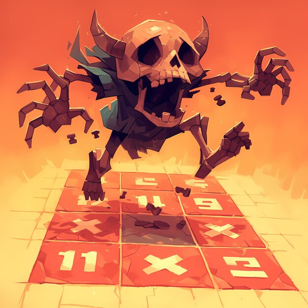 Premium Photo | Epic Skeleton Dice Battle