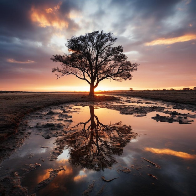 Epic Tree Horizons Boomlandschap Foto