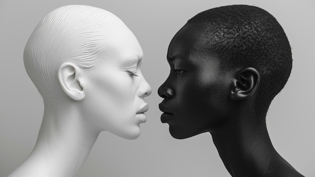 Photo equality white and black people