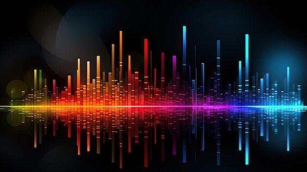 equalizer bar graph abstract background