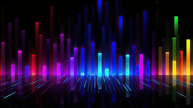 equalizer bar graph abstract background