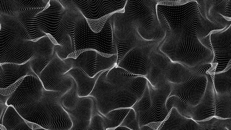 Photo equalizer for music particle wave music abstract sound visualization abstract futuristic illustration 3d rendering