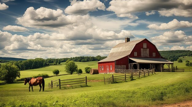 Photo equestrian horse farm