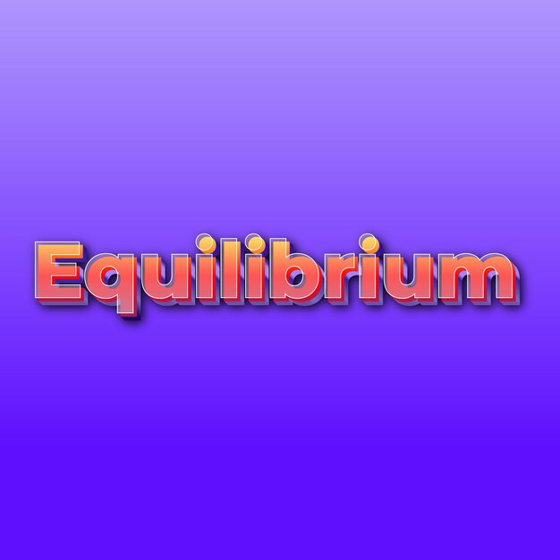 Equilibriumtext effect jpg gradient purple background card photo