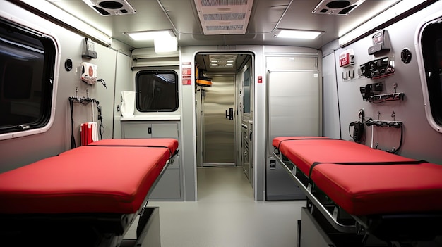 Photo equipment ambulance interior