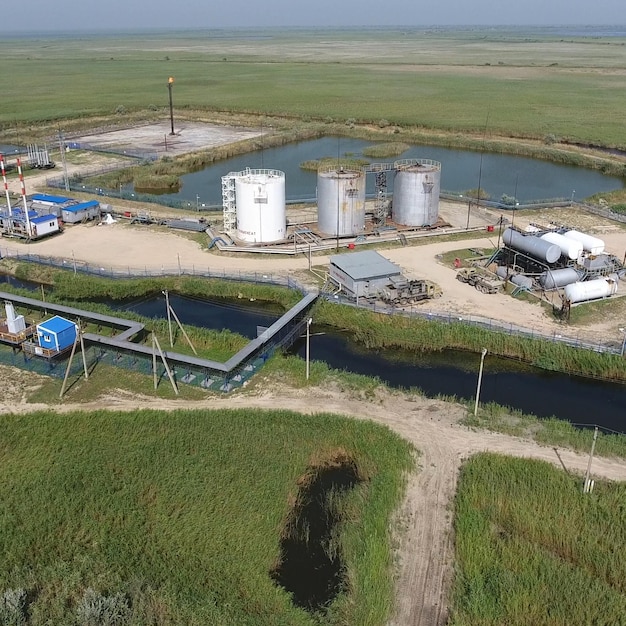 Equipment for the drying gas and condensate collection Top view