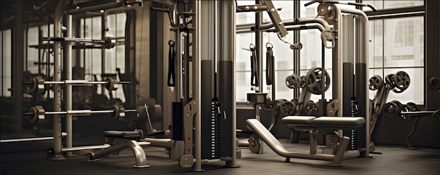 Equipment in a gym