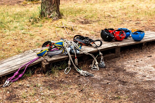 Equipment for mountaineering and rope town