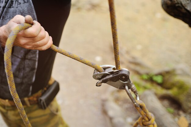 Equipment for rock climbing