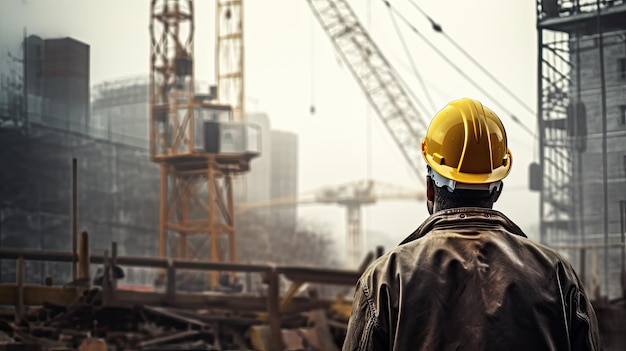 Equipment yellow hard hat