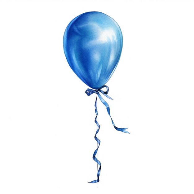 Er is een blauwe ballon met een lint eraan vastgebonden generatieve ai