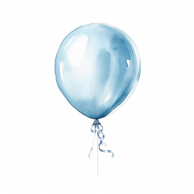 er is een blauwe ballon met een strik erop generatieve ai