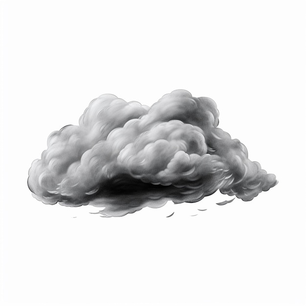 Er is een tekening van een wolk die drijft in de lucht generatieve ai