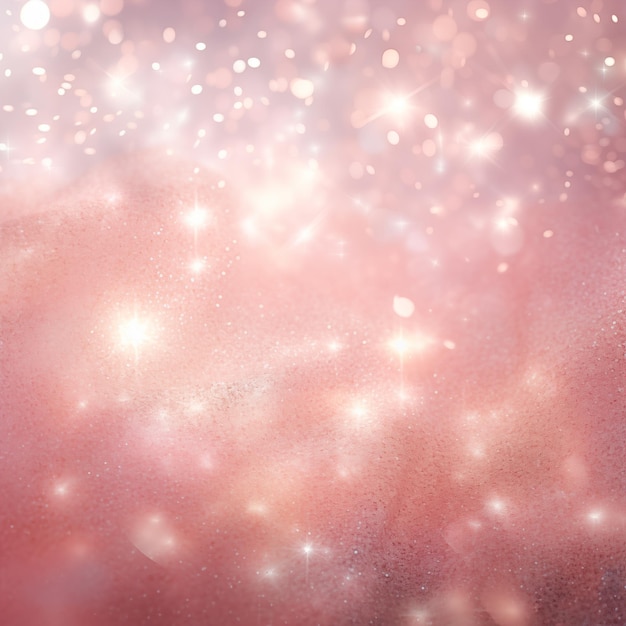 er is een wazig beeld van een roze achtergrond met sterren generatieve ai