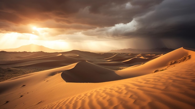 Er komt een storm over de woestijn