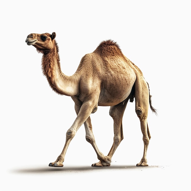 Er loopt een kameel met het woord kameel erop.