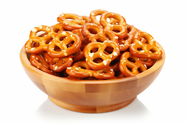 er staat een kom pretzels met veel zout bovenop generatieve ai