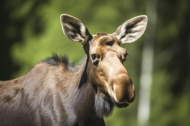 Er wordt een eland in het wild gezien.