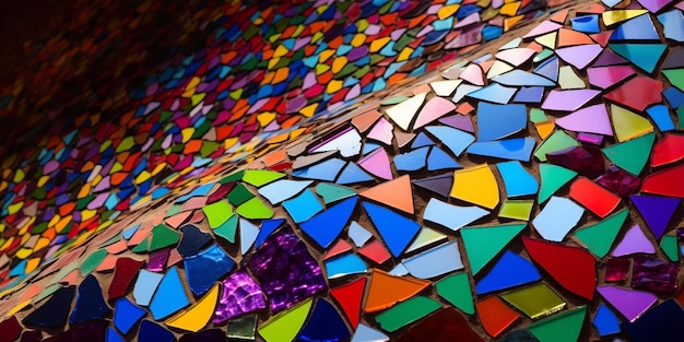 Er wordt een kleurrijk mozaïek van verschillende kleuren weergegeven.