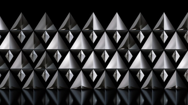 Er wordt een rij zilveren driehoeken getoond met onderaan het woord "kubus".