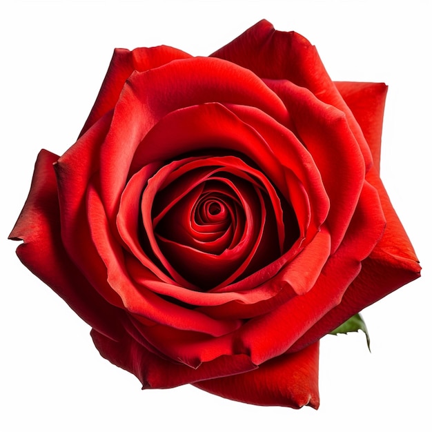Er wordt een rode roos getoond met het woord liefde erop.