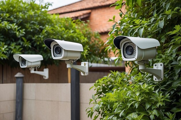 Er zijn CCTV-camera's in de tuin.