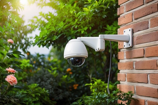 Er zijn CCTV-camera's in de tuin.