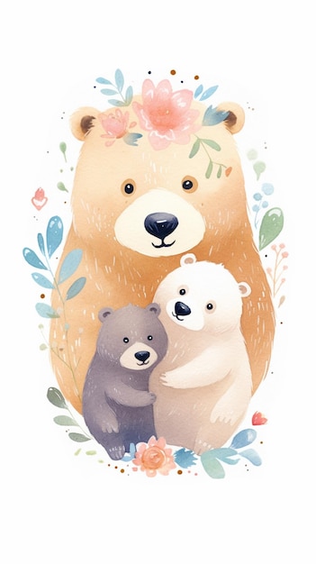 er zijn twee beren die elkaar generatief ai knuffelen