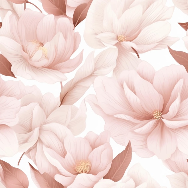 Foto er zijn veel roze bloemen op een witte achtergrond.