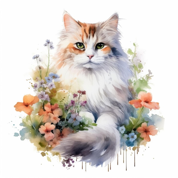 Er zit een kat in de bloemen generatieve ai