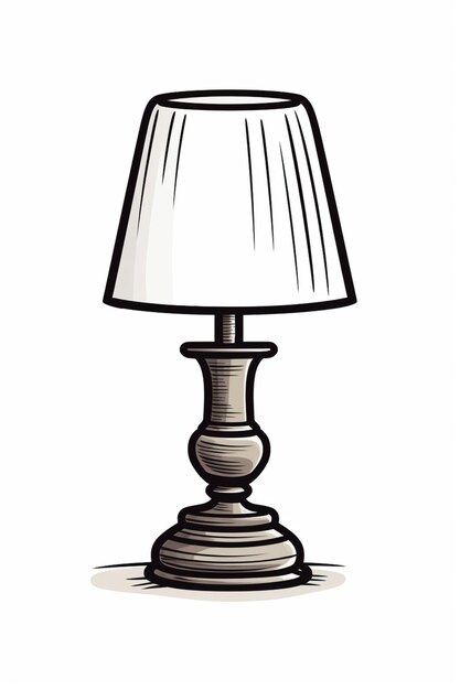 Er zit een lamp op een tafel.